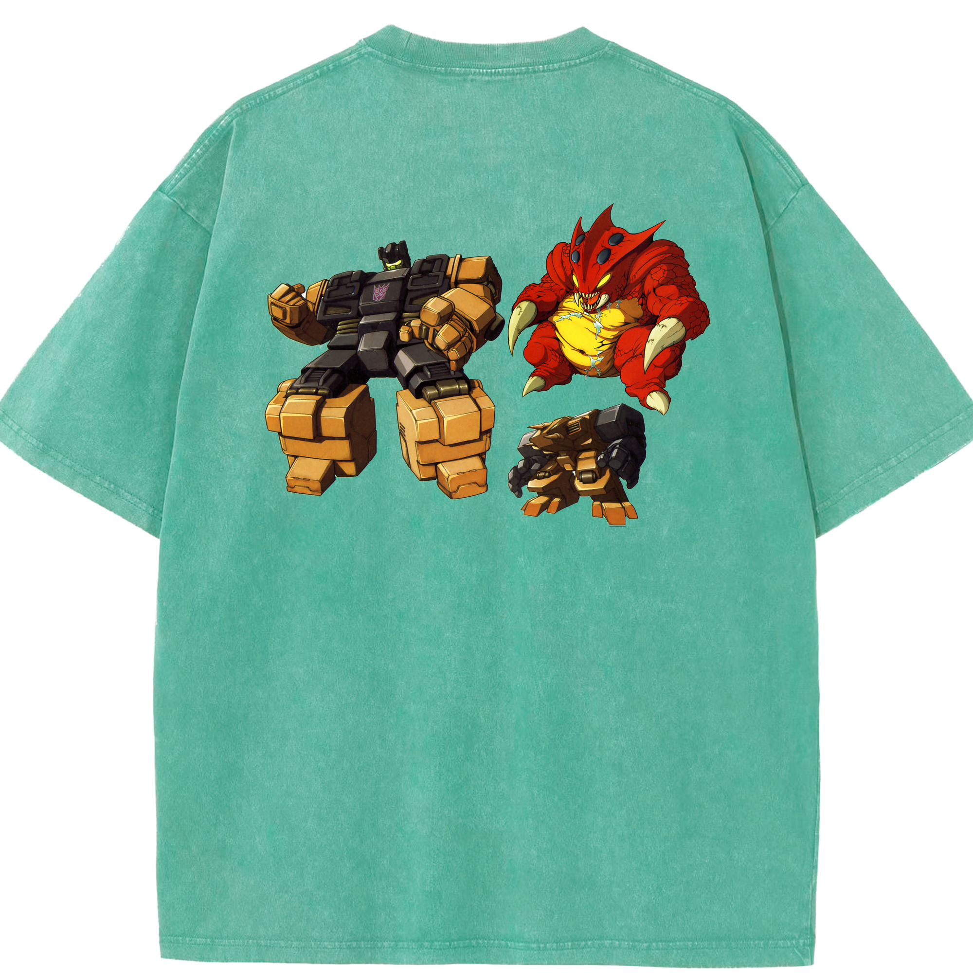 （画像用）  綿100% ヴィンテージ風 半袖Tシャツ（背面プリント）